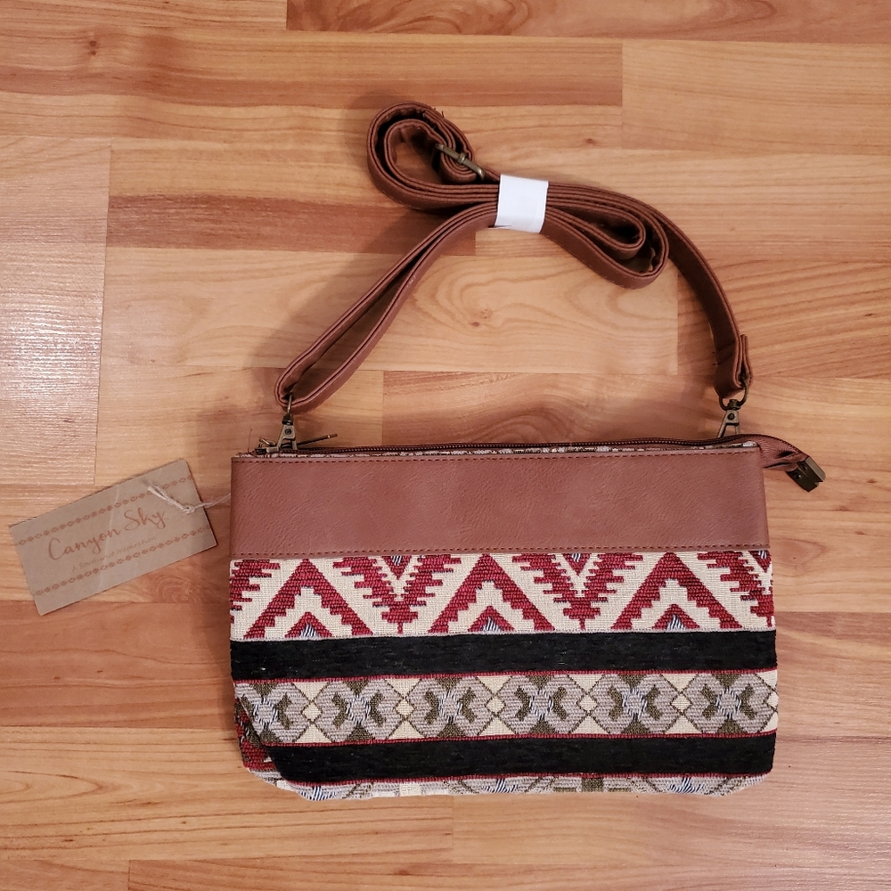 Canyon Sky Crossbody Embroidered New